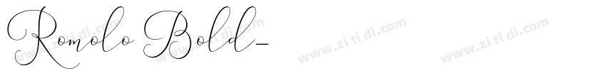 Romolo Bold字体转换